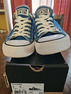 Converse Unisex Low Top Sneakers - Teal & White